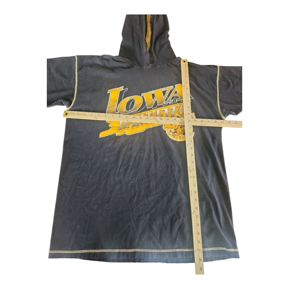 VTG Iowa Hawkeyes Hoodie T-Shirt TNT by Trau & Loevner XL USA Made - Picture 8 of 10